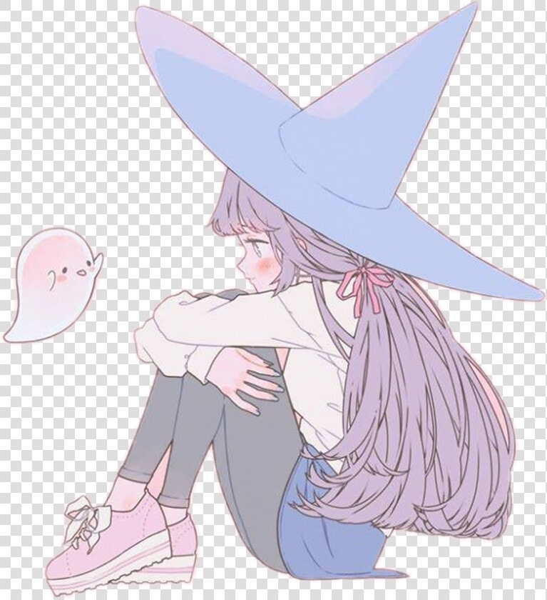  witch  bad  cute  witches  kawaii  anime  manga  ghost   Cute Anime Witch Drawing  HD Png DownloadTransparent PNG