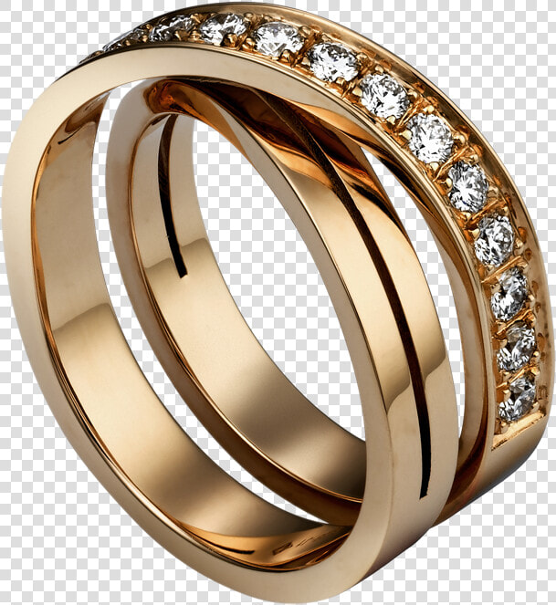 Gold Ring With White Diamonds Png Clipart   Etincelle De Cartier Ring  Transparent PngTransparent PNG