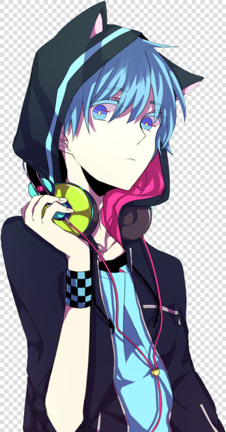 Neon Boy Neon Boy Minecraft Skin Png Anime Cat Boy   Animes Com Fone De Ouvido  Transparent PngTransparent PNG