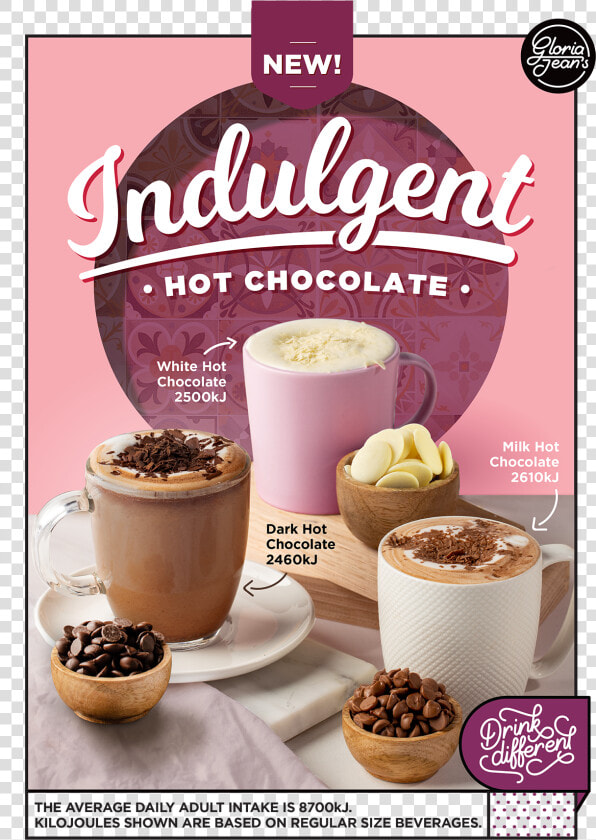 Indulgent Hot Chocolates Gloria Jeans Coffees Waurn   Gloria Jeans Milk Hot Chocolate  HD Png DownloadTransparent PNG