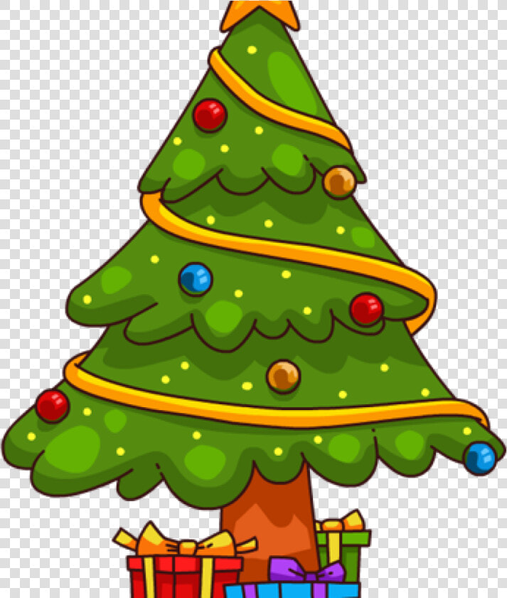 Clip Art Christmas Tree You Can Use This Cute Cartoon   Christmas Tree Cartoon Drawing  HD Png DownloadTransparent PNG