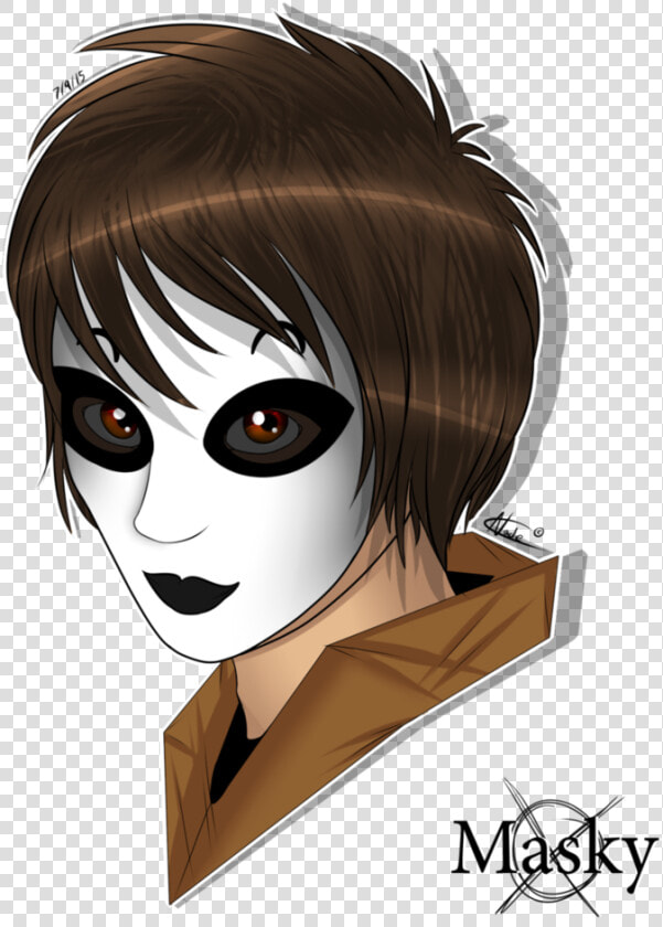 Headshots Masky Tim By   Creepypasta Masky Masky  HD Png DownloadTransparent PNG