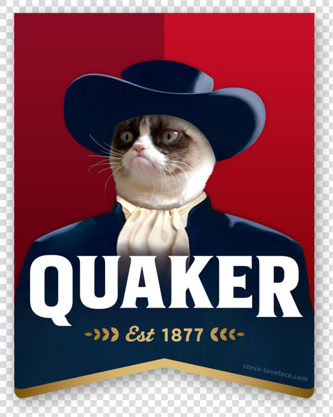 Quaker Logo With Grumpy Cat   Quaker Oats Company  HD Png DownloadTransparent PNG