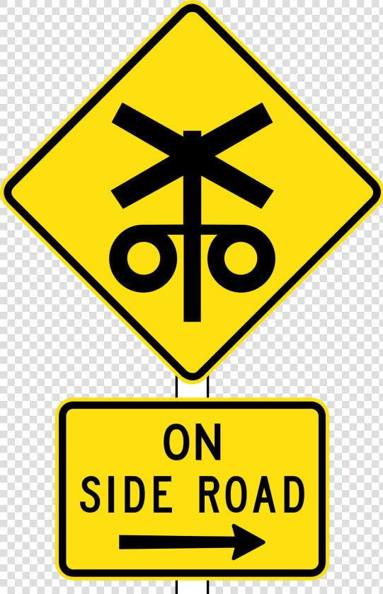 Railway Level Crossing Ahead Sign  HD Png DownloadTransparent PNG