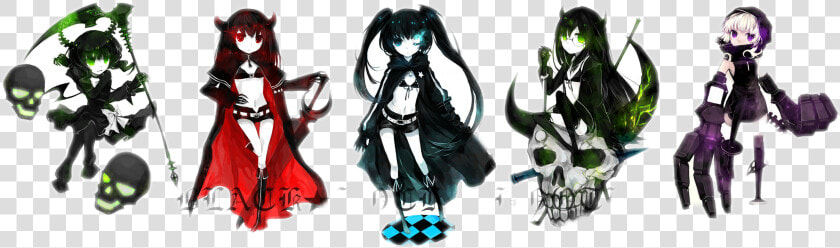  black Rock Shooter  black  rock  shooter  anime  kawaii   Black Rock Shooter All Girls  HD Png DownloadTransparent PNG