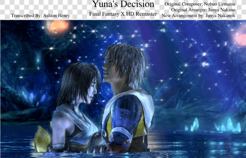 Final Fantasy X Tidus And Yuna Water  HD Png DownloadTransparent PNG