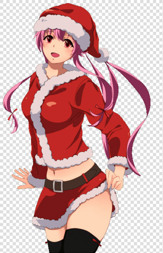 Yuno Gasai Human Hair Color Fictional Character Anime   Mirai Nikki Yuno Christmas  HD Png DownloadTransparent PNG