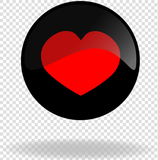 Black Button  Button  Heart Button  Heart  Black  Red   Trái Tim Màu Đen  HD Png DownloadTransparent PNG