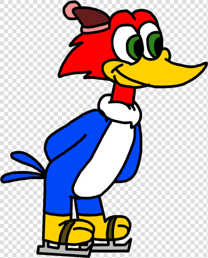 Woody Woodpecker Doing Ice Skating By Marcospower1996   Duck  HD Png DownloadTransparent PNG