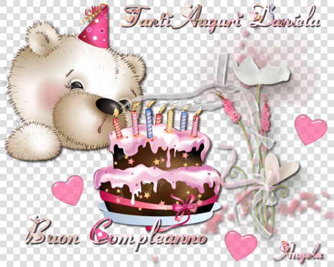 Tanti Auguri Buon Compleanno Daniela   Happy Birthday Bear Png  Transparent PngTransparent PNG