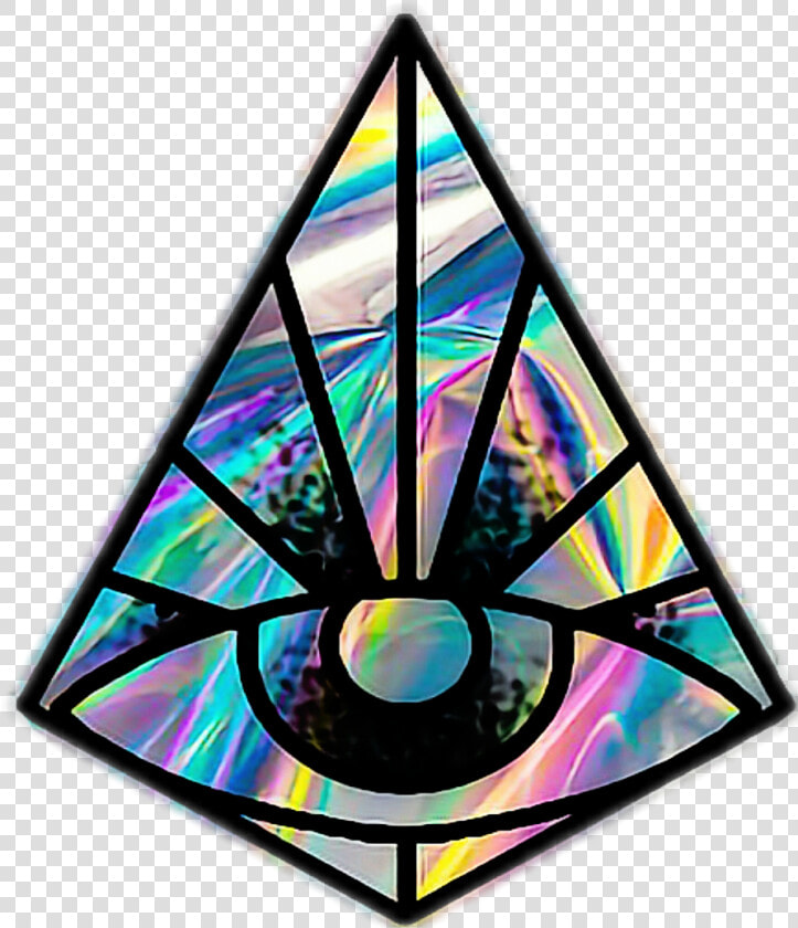  eye  triangle  illuminate  hipster  holographic  irridescent   Triangle  HD Png DownloadTransparent PNG