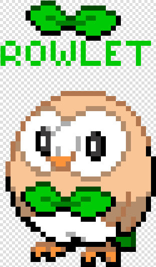 Pixel Art Pokemon Rowlet  HD Png DownloadTransparent PNG