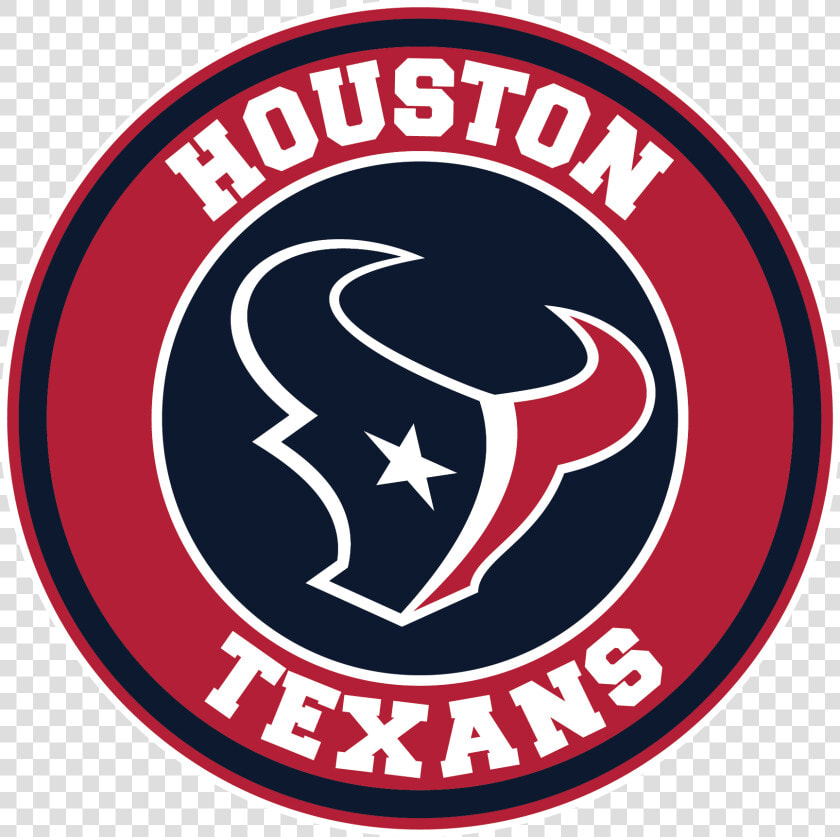 Houston Texans Circle Logo Vinyl Decal   Sticker 5   Nba Team Basketball Logo  HD Png DownloadTransparent PNG