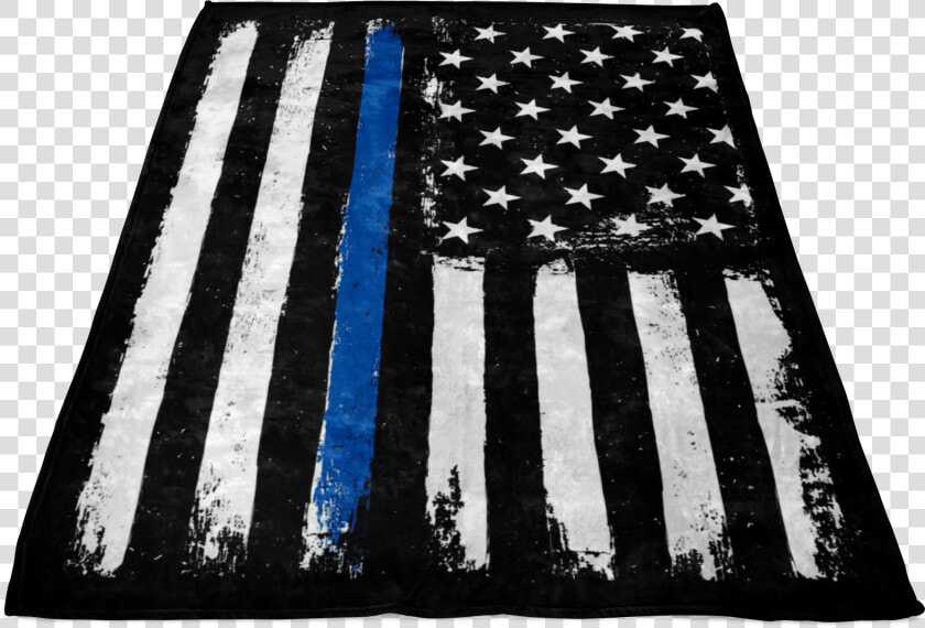 Distressed Thin Blue Line Stars And Stripes Fleece   Thin Blue Line Blanket  HD Png DownloadTransparent PNG