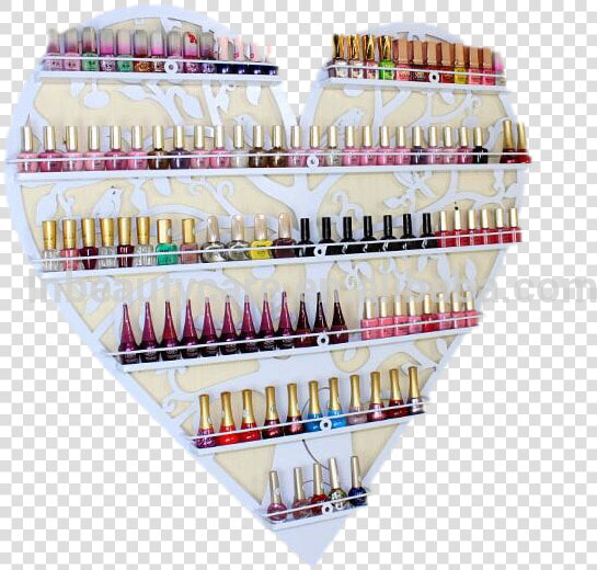 Wholesale Iron Hearted Wall Nail Gels Bottle Display   Shelf  HD Png DownloadTransparent PNG