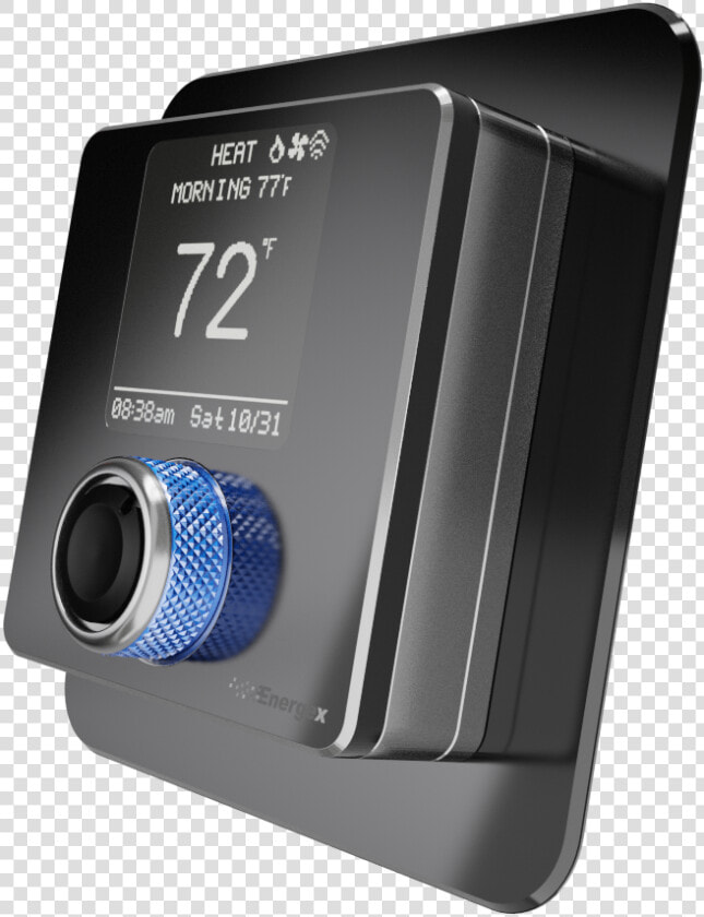 The Dream Thermostat Is Shown In Piano Black With Optional   Gadget  HD Png DownloadTransparent PNG