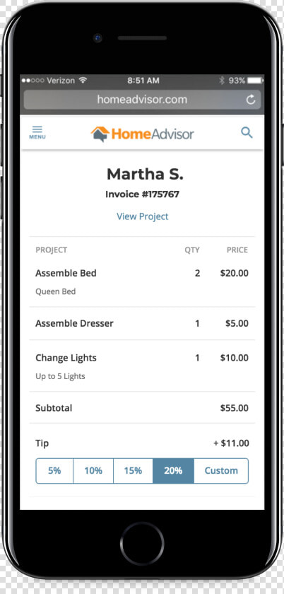 Invoice1   Home Advisor Top Rated  HD Png DownloadTransparent PNG