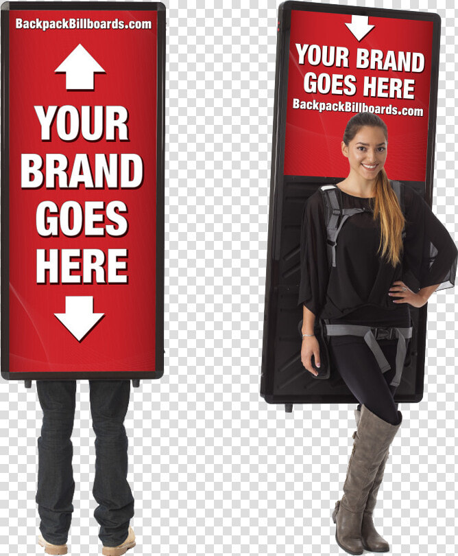 Walking Billboard Wearable Sign   Backpack Billboards  HD Png DownloadTransparent PNG