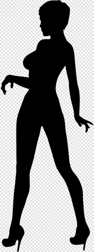 Silhouette Woman Clip Art   Woman Silhouette In Heels Png  Transparent PngTransparent PNG