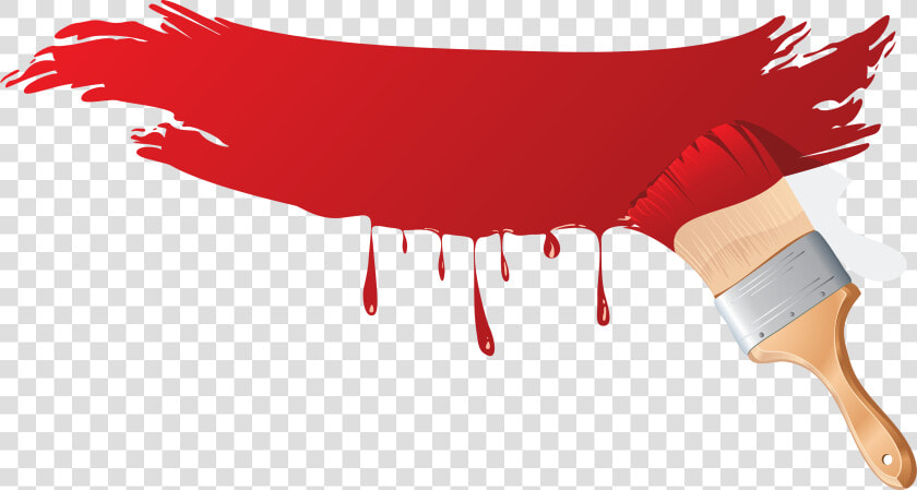 Red Paint Stroke Png   Paint Brush With Paint  Transparent PngTransparent PNG