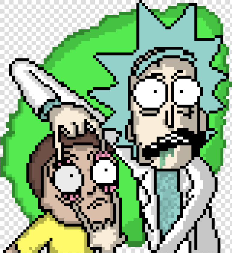 Rick And Morty   Rick And Morty Pixel Art  HD Png DownloadTransparent PNG