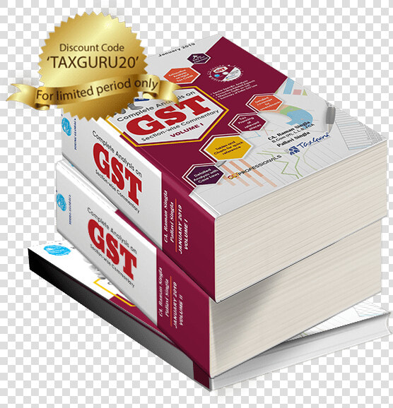 Gst Book 2019 Edition By Author Ca Raman Singla   Carton  HD Png DownloadTransparent PNG