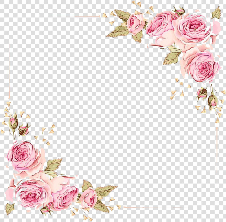 Watercolor Floral Flower Frame Transparent Images Png   Clipart Flower Frame Border  Png DownloadTransparent PNG