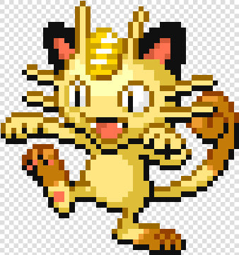 Meowth Transparent Pixel   Pokemon Pixel Meowth  HD Png DownloadTransparent PNG