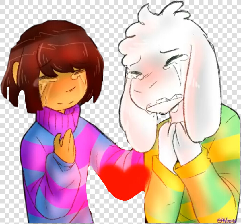  sad  undertale  asriel  frisk   Cartoon  HD Png DownloadTransparent PNG