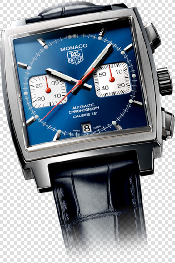 Tag Heuer Monaco Watch   Tag Heuer Monaco Blue Dial  HD Png DownloadTransparent PNG