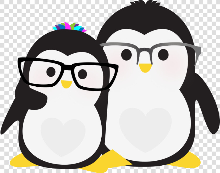 An Illustration Of Penguins Wearing Glasses   Penguin With Glasses  HD Png DownloadTransparent PNG