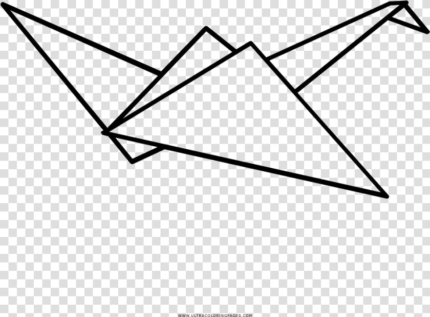 Paper Crane Coloring Page   Triangle  HD Png DownloadTransparent PNG