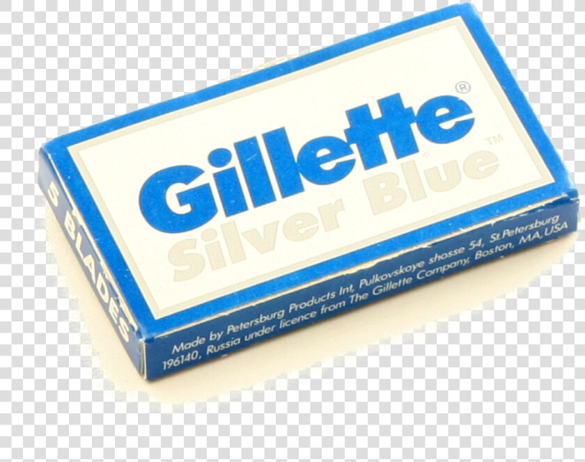 Gillette Silver Blue Blades   Electric Blue  HD Png DownloadTransparent PNG