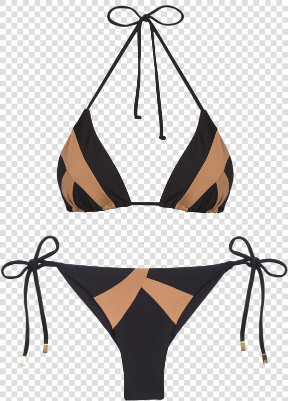 Black Wave Triangle Bikini   Midnight Wave Biquini Vix  HD Png DownloadTransparent PNG