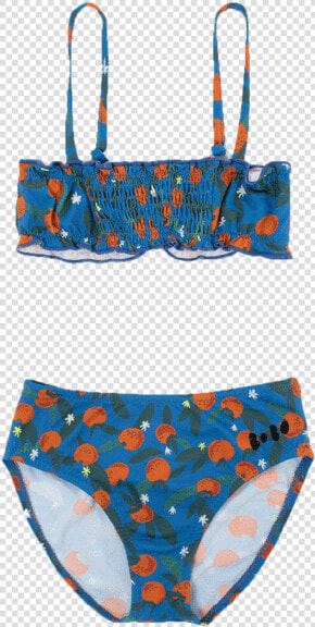 Bobo Choses Orange Print Girls Bikini Swimsuit   Swimsuit  HD Png DownloadTransparent PNG