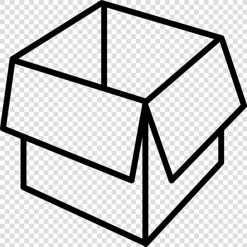 Packaging Box Opened Outline   Box Outline  HD Png DownloadTransparent PNG