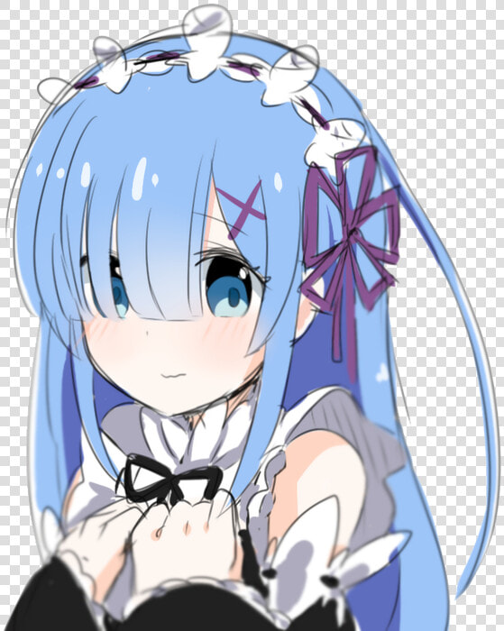 Rem With Long Hair  HD Png DownloadTransparent PNG