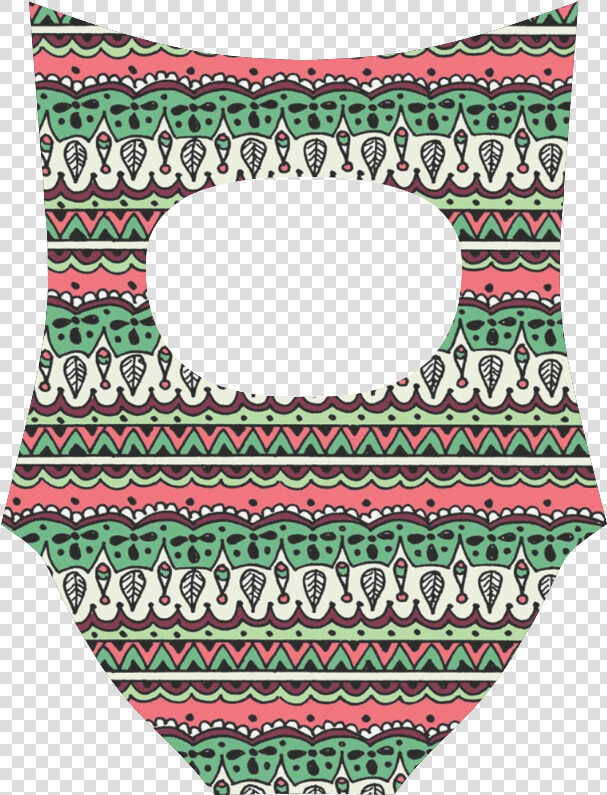 Green Bohemia Lines Strap Swimsuit   Circle  HD Png DownloadTransparent PNG