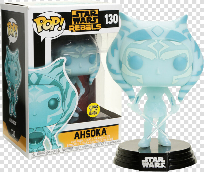 Ahsoka Holographic Glow Us Exclusive Pop Vinyl Figure   Glow In The Dark Ahsoka Pop  HD Png DownloadTransparent PNG