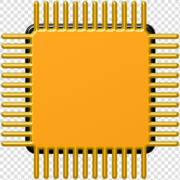 Processor  Computer  Gold  Metal  Graphic  HD Png DownloadTransparent PNG