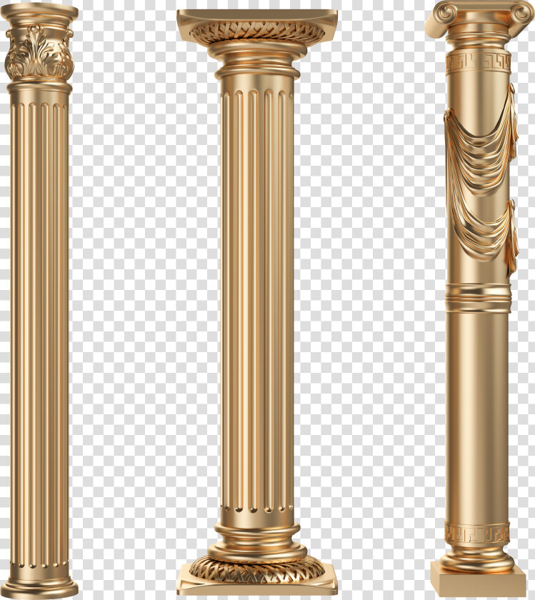 Style Gold Column Pole Roman Retro European Clipart   Gold Column Png  Transparent PngTransparent PNG