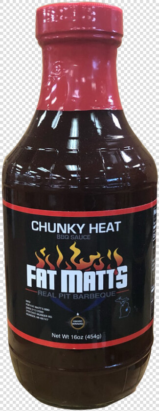 Fat Matt’s Bbq Sauce Chunky Heat   Bottle  HD Png DownloadTransparent PNG