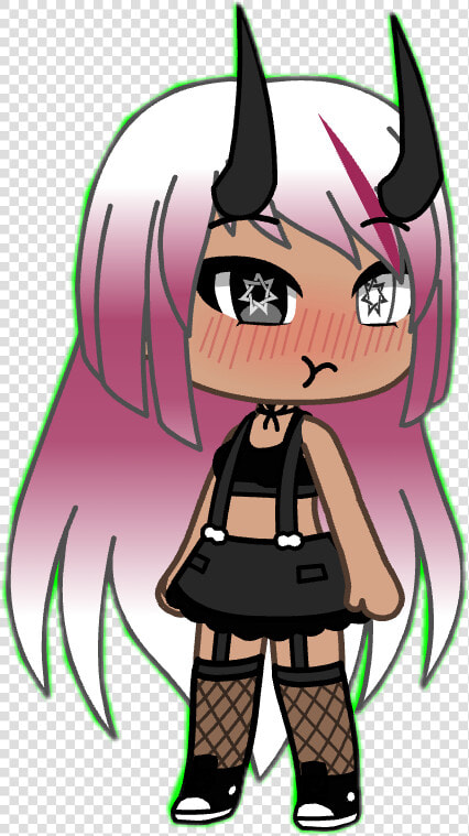  gacha  gachalife  life  pink  mad  staring  help  biting   Draw A Gacha Life  HD Png DownloadTransparent PNG