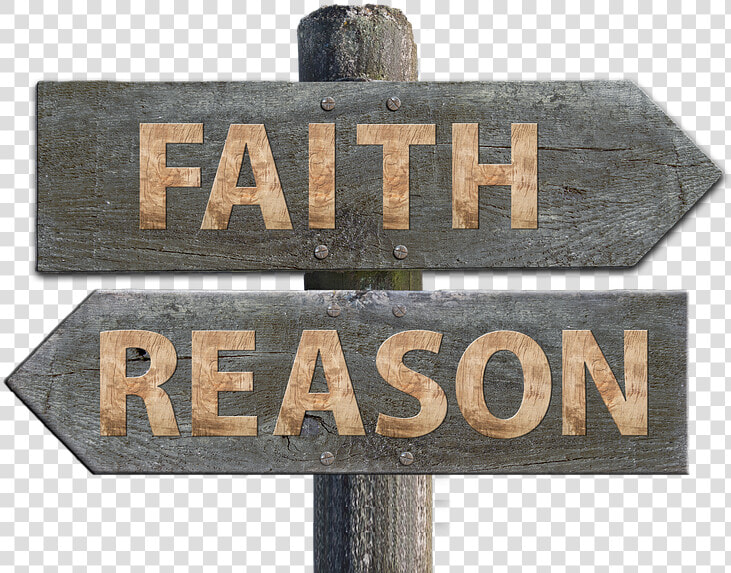 Faith  Reason  Directory  Away  Direction  Science   Sign  HD Png DownloadTransparent PNG