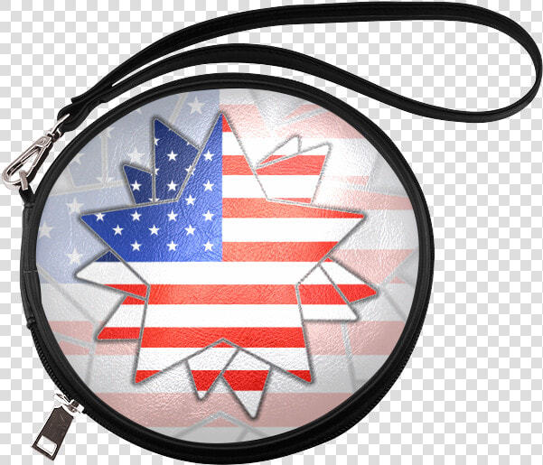 The Abstract Star With American Flag Round Makeup Bag   Toiletry Bag  HD Png DownloadTransparent PNG