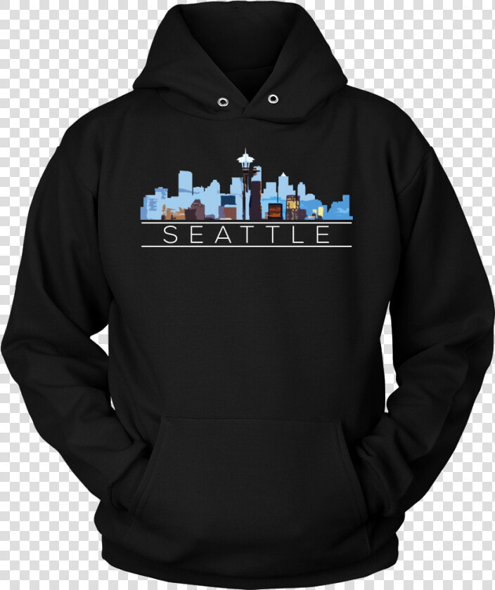 Seattle Washington Downtown City Skyline Souvenir Travel   Black Unisex Hoodie  HD Png DownloadTransparent PNG