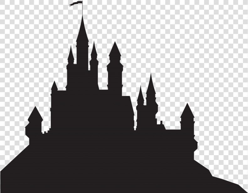 Transparent Princess Castle Clipart Black And White   Silhouette Disney Castle Png  Png DownloadTransparent PNG