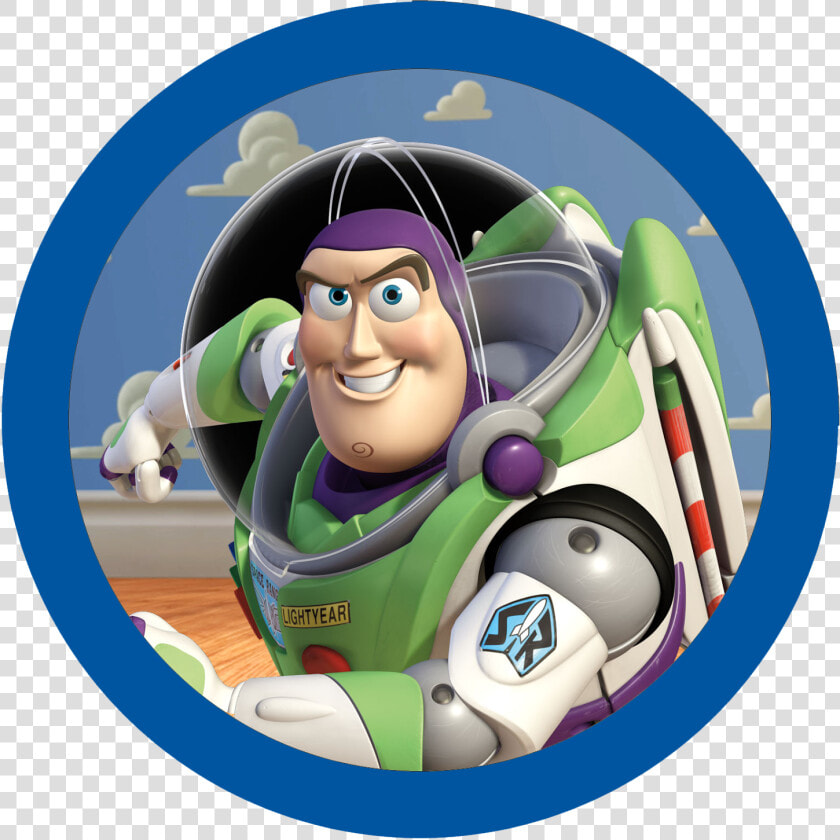 24 Disney Toy Story Round Sticker Labels For Bag Lollipop   Buzz Lightyear Side View  HD Png DownloadTransparent PNG