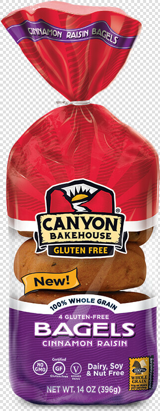 Canyon Bakehouse Gluten Free Cinnamon Raisin Bagels    Canyon Bakehouse Everything Bagel  HD Png DownloadTransparent PNG