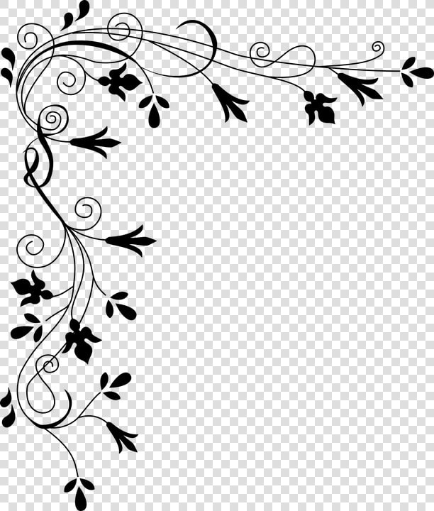 Border  Flower  Grass  Plant  Stylized   Simple Flower Border Design  HD Png DownloadTransparent PNG